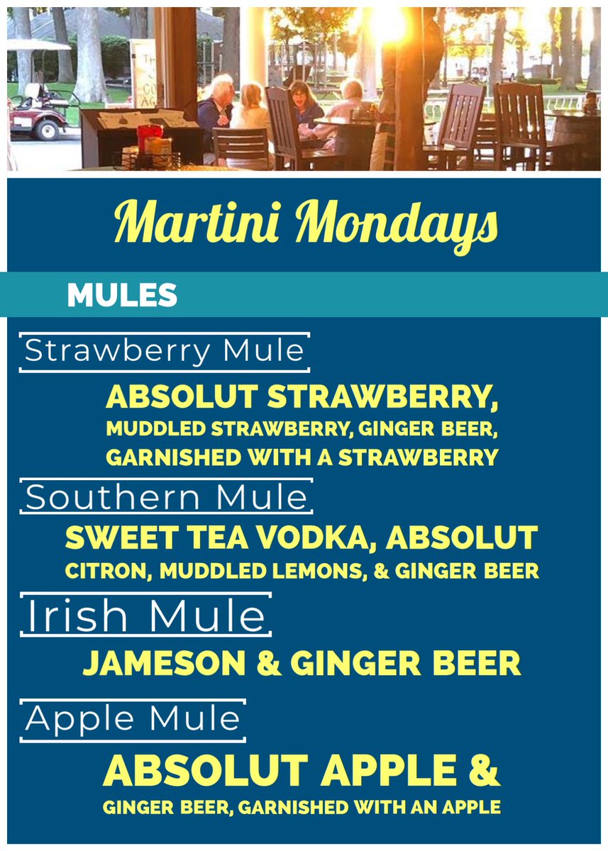 Mondays mean Martinis here at The Boathouse in Put In Bay!

Check out our new menu of Martinis and Mules that certainly will excite your taste buds and get your vacation, party and or evening started! 

#boathousepib2019 #putinbay #sbi #southbass #drinks #martinis #absolut #vodka