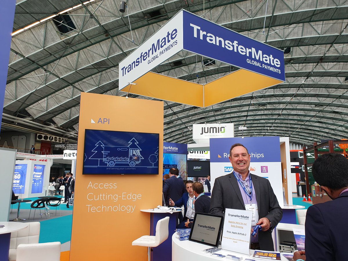 FinTechIreland's tweet photo. So we wandered into #Money2020EU, and immediately after our caffeine hit we literally bumped into @TransferMate. Thanks for the hospitality @fitzfx1 @GaryPConroy #MatthewGunning, #TerryClune.
Suggested to @Austrade's Ozgur Tuna to drop by to hear about the Aussie expansion. https://t.co/F0wYoIsulx