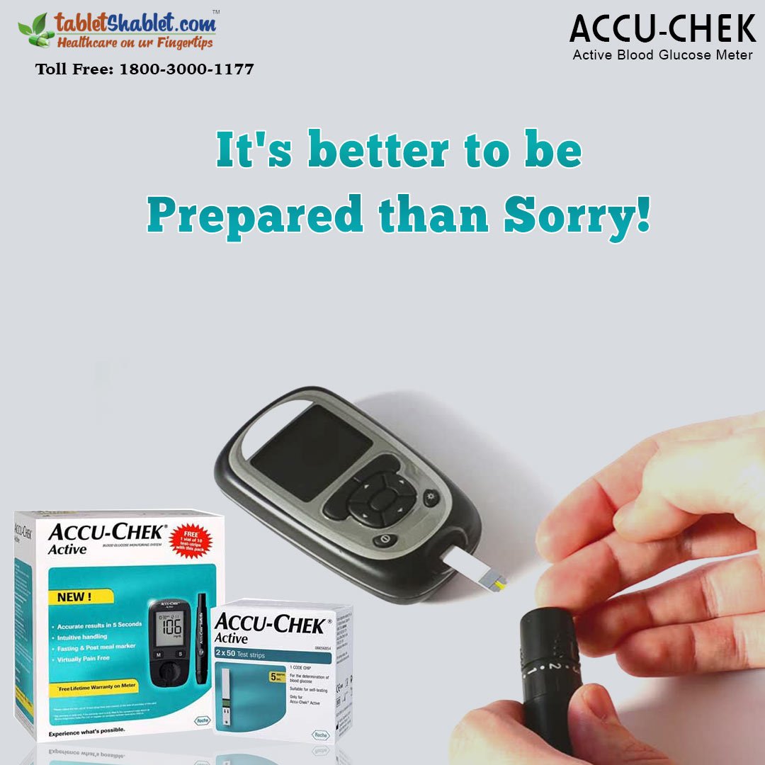TabletShablet's tweet photo. High blood sugar level for a prolonged period can cause health problems. 
So, it is important to monitor your blood sugar levels regularly.
Order Now : https://t.co/vGatGhhUjW
#AccuCheck #Diabetes #GlucoMeter #AccuChekProducts #AccuChekActiveStrips #DiabetesCare #TabletShablet https://t.co/6zUqwgWXEZ