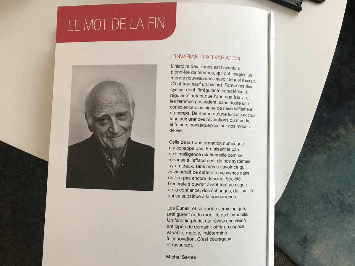 FMDelasalles's tweet image. Le cadeau que me fit #michelserres pour célébrer #lesdunes un cadeau pour toutes les #femmes @SocieteGenerale