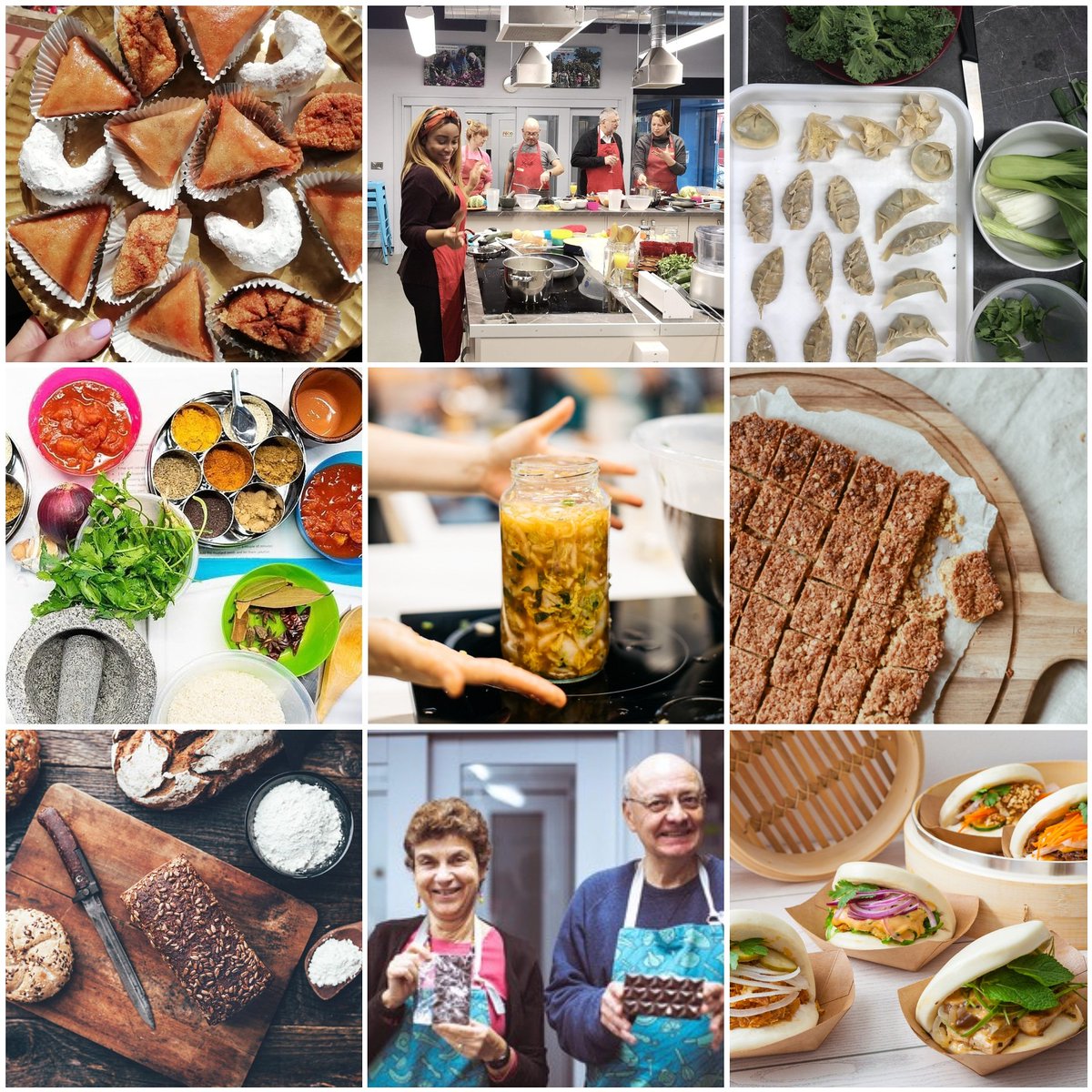 BtnKitchen's tweet image. New dates for classes are now live, we know lots of you have been waiting!! 👍👍 Including dim sum, West African, Thai, Indian, Sri Lankan, Scandi bread baking, North African pastries, chocolate &amp;amp; macarons 😋😋 Plus lots of cooking and baking for kids. bhfood.org.uk/events_cat/boo…