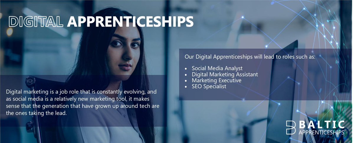 BalticTraining's tweet photo. Check our dedicated area for digital @apprenticeships on our brand new website: https://t.co/uxVNSddesv #BalticLaunchWeek #ChangeIsGood #BeTheFuture https://t.co/qaQpPPErsg