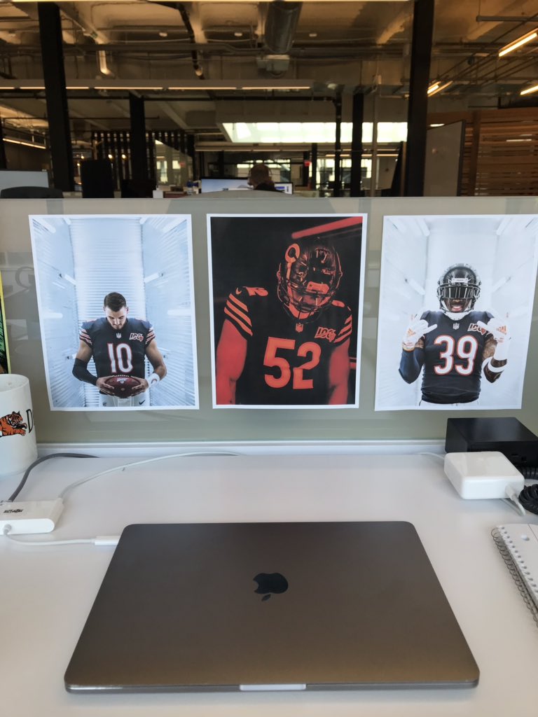 Always repping my #Bears even though my office is inside Ford Field!  @ChicagoBears @Mtrubisky10 @52Mack_ @BoJack39