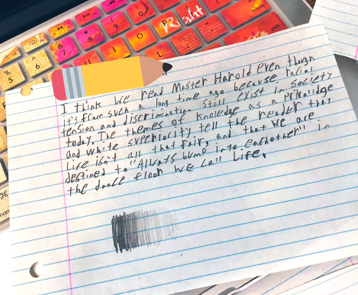 miss_rohlfs's tweet image. Best part of reviewing Ss work is when you get a profound response like this. #MondayMotivation @MTPSpride #WorldLiterature #Freewrites #practicethathandwriting ✍🏻