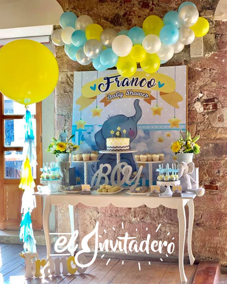 El Invitadero Ø¹Ù„Ù‰ ØªÙˆÙŠØªØ± Mil Gracias Por Tu Confianza Hermosa Mesadepostres Granformato Vinilimpreso Background Fondo Elefante Bebe Baby Elephant Boy Nino Babyshower Stars Estrellas Labels Etiquetas Mesaabierta
