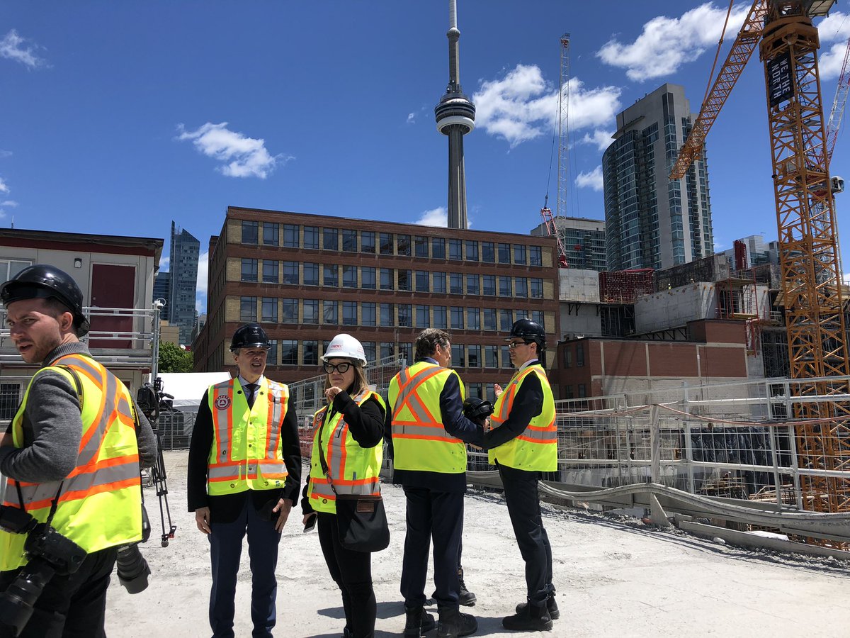 tridel's tweet photo. #TheWell community officially launches with a special event including a visit from Mayor @JohnTory   This 7.8 acre community is the largest mixed use development in #Toronto. https://t.co/M5748PD1Uh
