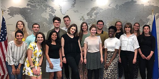 CulturalVistas's tweet photo. ⚡️ #JED19 fellows met with @AP, @washingtonpost, @NPR, @axios, @insideclimate, @CUNY during the @JEDfellowship in May.

Check out highlights via @TwitterMoments 👉 https://t.co/OI2zKhEatD https://t.co/DXwiI0BhOm
