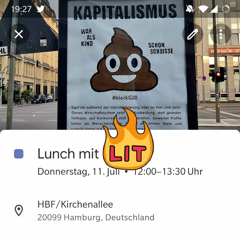 wahl_beobachter's tweet photo. Auch nicht schlecht was mir Google Calendar automatisch als Vorschaubild für den Hauptbahnhof Hamburg anzeigt. Wenn das @OlafScholz wüsste. #G20 #blockG20 https://t.co/ltfgRjGm7D