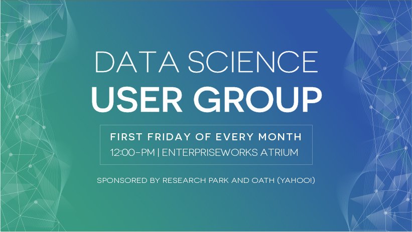 UIResearchPark's tweet photo. Are you interested in becoming a #professional data scientist? Hear William Biscarri, @CapitalOne and Mithilesh Nanj, @verizon talk about life as data scientists at this month's #DSUG meetup on June 7. RSVP now at https://t.co/WSw0OXnF2K. #UIRP #datascience https://t.co/x8G2RySaZc
