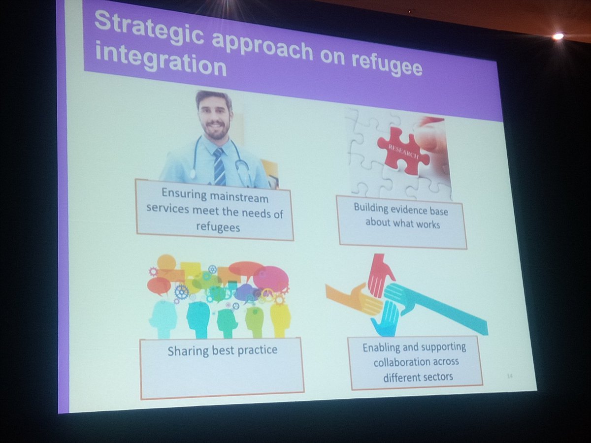 sandrapertek's tweet photo. Nicola Thomas from #HomeOffice highlights the approach to help refugees and migrants to integrate in the UK #IndicatorsofIntegration
Need to share #goodpractice and #evidence of what works best https://t.co/ynR2FRobVa https://t.co/pB4yFRjEvB