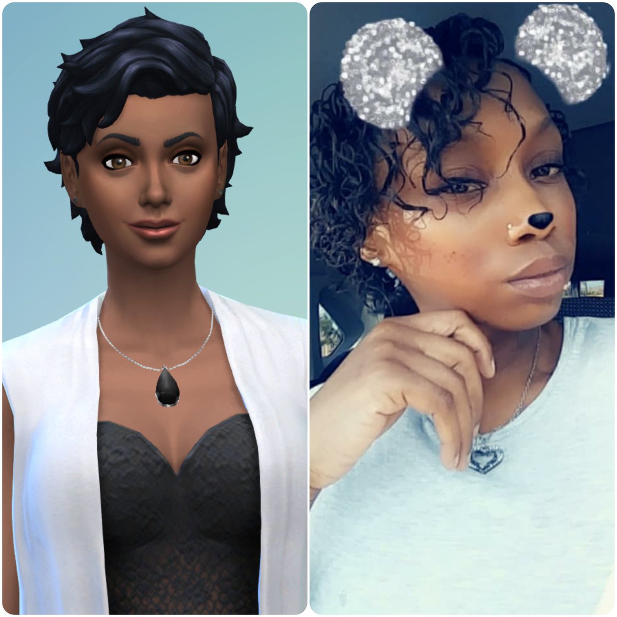 xEViiLxANGELx's tweet photo. My SimSelf & Me π―πππβ€πππππππ #FeelingMySelf #MySimsSelf #GorgeousMommy #SickleCellGodess #TeamSkinnyMinnie #TeamBigForeHead #StillCuteAf #TeamPiercings #TrueGamerGirl #GamerGirl4Life #TheSims4 #CreateASim #TheSims4Community #BlackSimmer #XboxOne #XboxNation #XboxShare https://t.co/Vh36fIlGvb