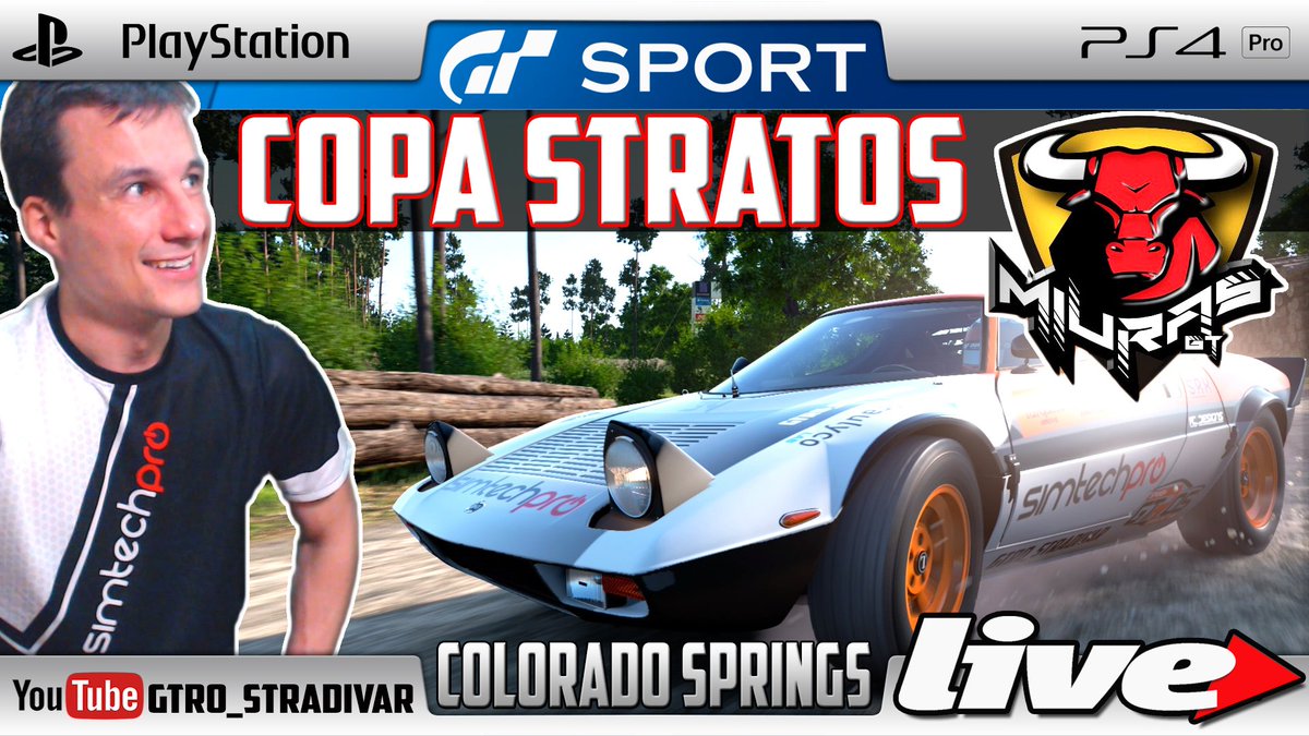 ¡¡Nos vamos de rally!!
✅Carrera especial Copa Stratos <a href="/MiurasGT/">MiurasGT</a> 
▶️Circuito Colorado Springs
▶️2 mangas de 15 minutos
▶️Parrilla de Qualy inversa 😱
ℹ️Martes 4 de Junio - Conectaremos en directo a las 19:15h (hora española peninsular)
¡Os espero! 😃