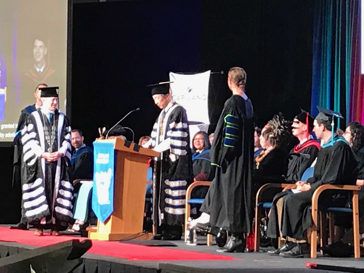 Tantalusrange's tweet photo. Today’s special Convocation ceremony honoring Dr Sarah McLachlan with an honorary Degree & then her in turn honoring us with her music!! #iluvcapu, #convocation2019 #CapU #hugefan #luvmyjob https://t.co/gwGc61yg04