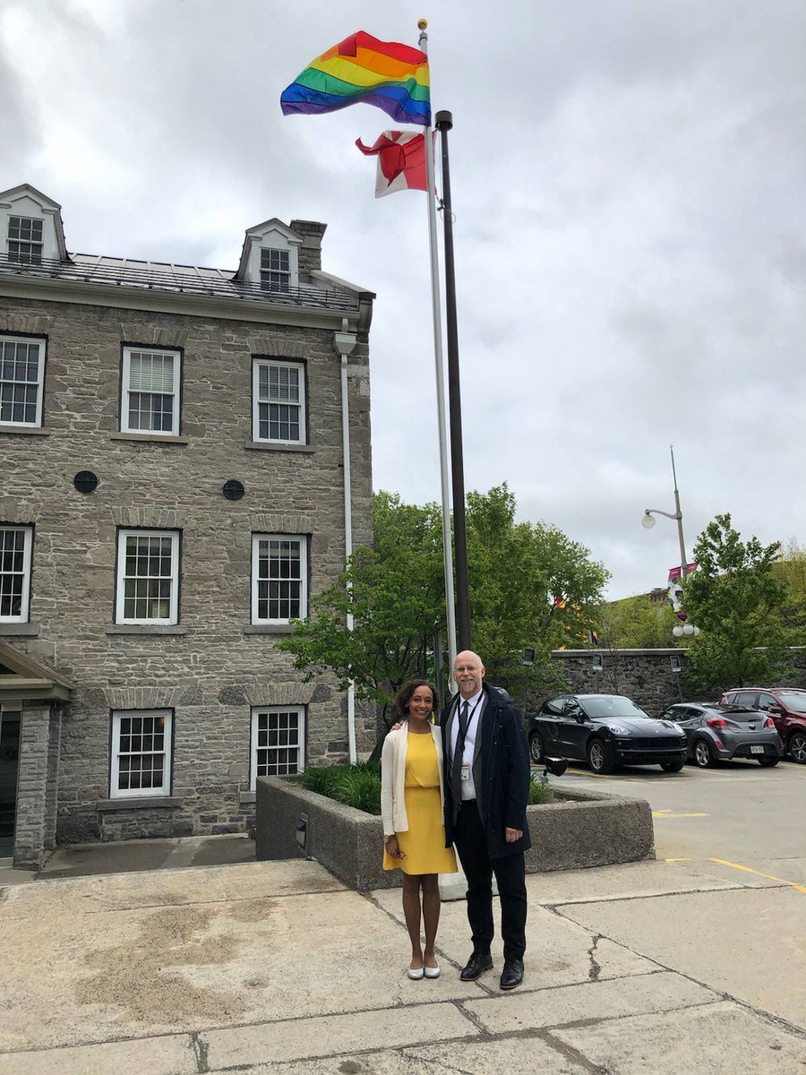 School_GC's tweet photo. This #PrideMonth, we are honoured to raise the pride flag outside our #Ottawa office as a symbol of inclusivity, equality and support for the #LGBTQ2 community. #GCInclusion @freetobeme_ca https://t.co/AzK1yHfonq