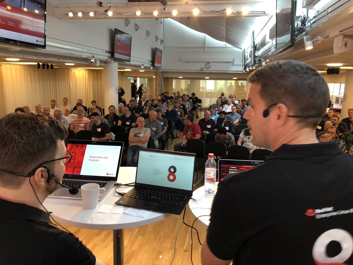 JohanOdell's tweet image. Kicking off #redhat roadshow product &amp;amp; solution update - Stockholm #RHEL8 #Openshift4 #Ceph