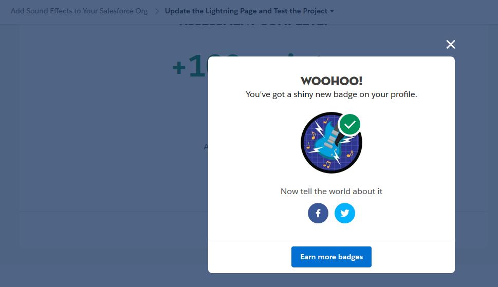 rupalipophaliya's tweet photo. Completed Add Sound Effects to Your Salesforce Org badge on @Trailhead  #SundayProject ⚡️🎶⚡️  #trailshred https://t.co/95k4js8fgO