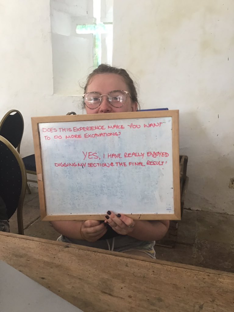 UoBristolHARP's tweet photo. We asked some students what they like about the dig and why they chose archaeology. Some highlights where finding animal bones and mattocking! #mattockmonday #digberkeley #Archaeology https://t.co/VfgvfCcXHT