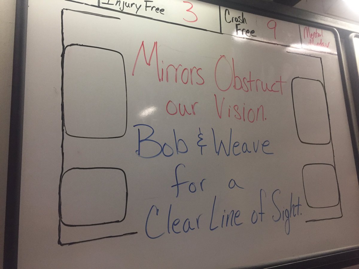 UPStopekasafety's tweet photo. Rear view mirrors obstruct your vision, Bob & Weave around them for a clear line of sight. #cpcdsafety #imasafemaker @sdaniels3ups @waringlester @UPSMorganT https://t.co/ZODX0SxeO3