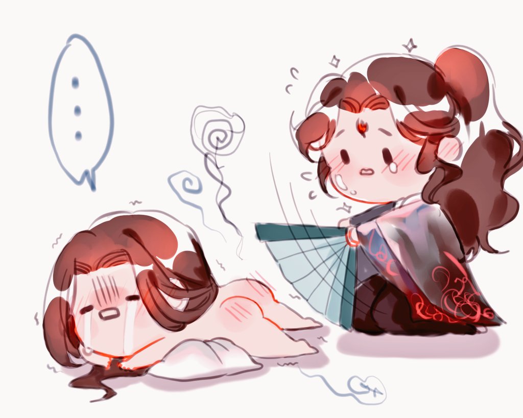 Damn i've just read the bonus chapters.... It burnt my eyes for real ??? shizun is so cute OTLLLLLL !!! #mxtx #BingQiu  . Damn they are hot asf ... 
