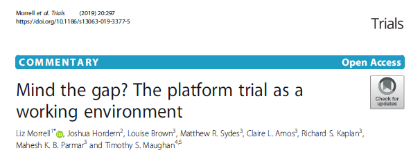 mattsydes's tweet photo. Did you see our trio of linked papers in #TrialsJournal about implementing platform clinical trial protocols, drawing on our #STAMPEDEtrial and #FOCUS4 experiences? #SuggestedReading for people with quiet moments at @ASCO #ASCO19 and @PSIUpdate #PSI2019 https://t.co/dOTSyZ4JTt https://t.co/u9iTVo2rcq