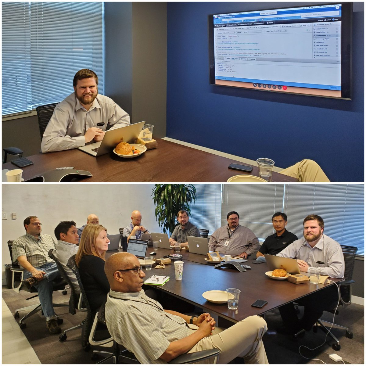 Juliefurt's tweet photo. Quarterly #MLTechSummit is underway this morning with @dbnm talking about working with #XML in #JavaScript #WeAreMarkLogic https://t.co/romwzjjVvt