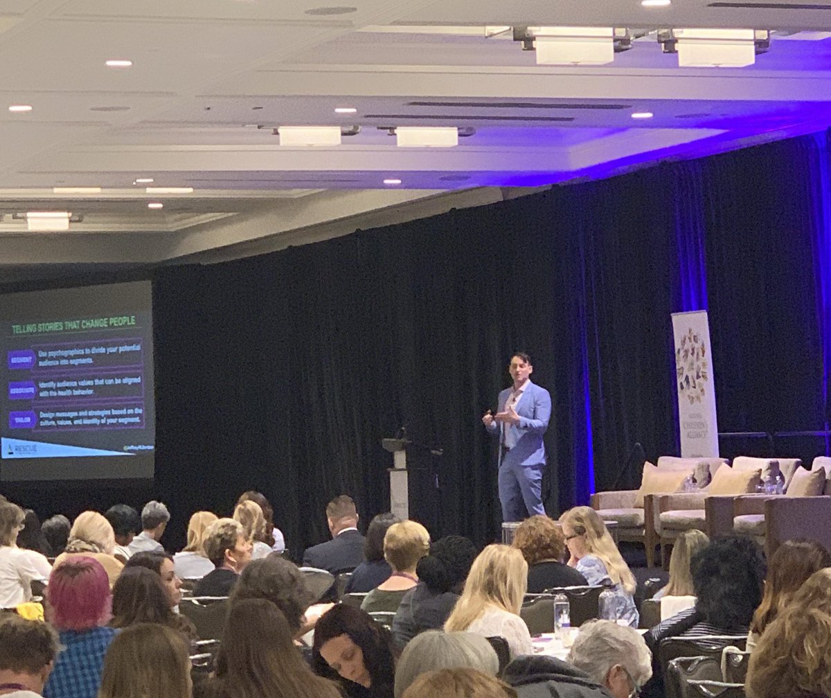 RescueAgency's tweet photo. Making sure that messages are segmented to the audience, associated to their life & values and tailor the delivery of the message are the three things on how we change people. #LCon19 https://t.co/6O3y8k6DLL