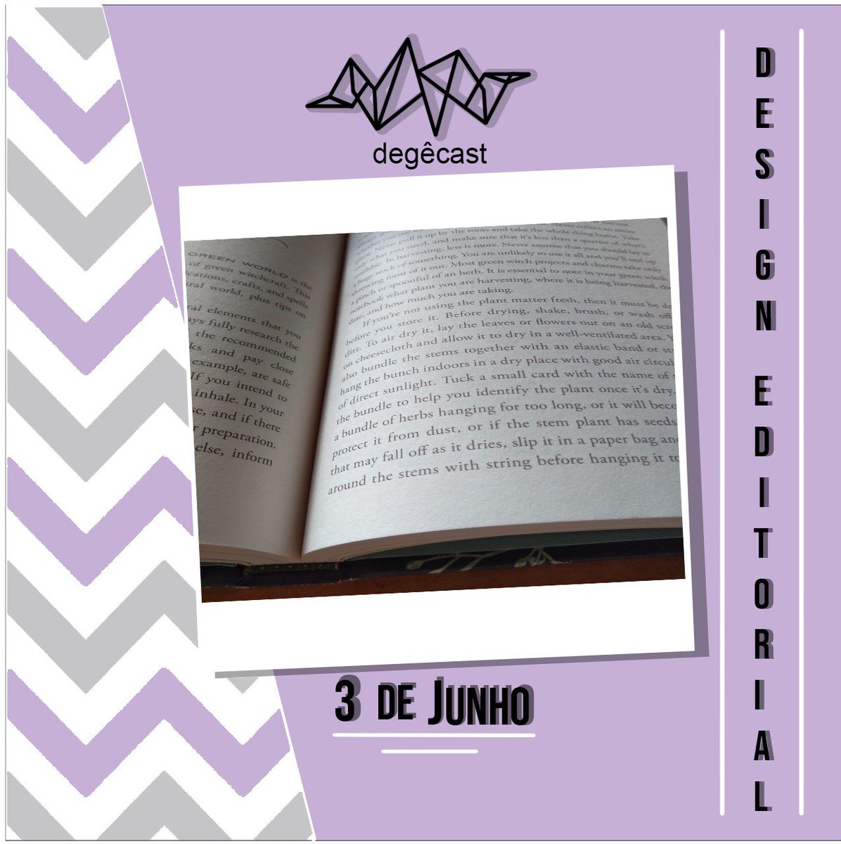 degecast's tweet photo. Sabe aquele livro que a sua leitura flui? Ou aquela edição linda que parece uma obra de arte? Pois bem, pegue seu livro favorito por que hoje vamos conversar sobre design editorial. https://t.co/2o1R4IyX5F
#designgráfico #livros #designeditorial https://t.co/XnUlHzsDtR