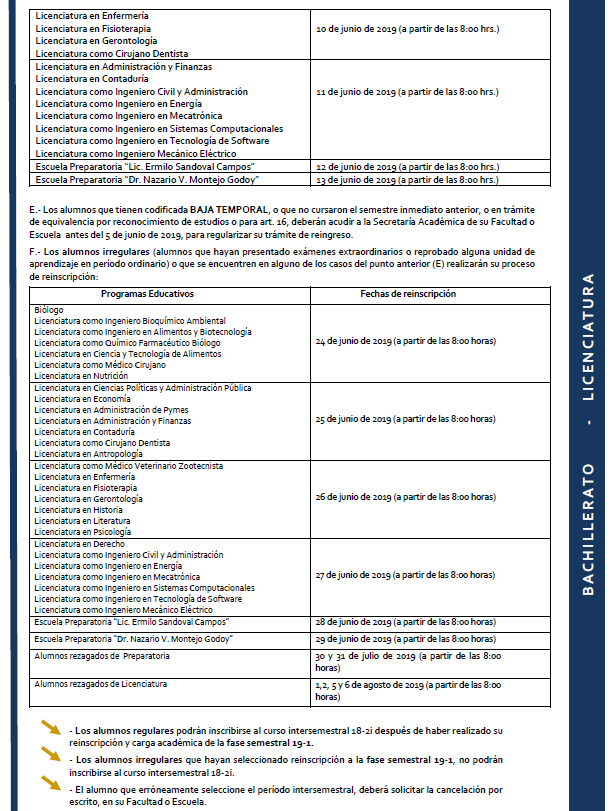 DASEuacam's tweet photo. Convocatoria de Reinscripción 2019-2020 https://t.co/vgBzZfyogo