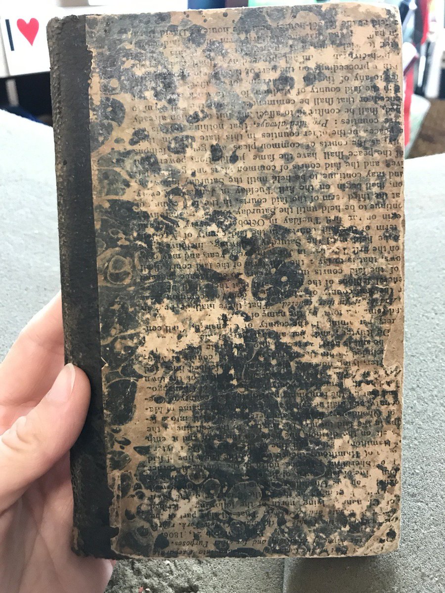 We never tire of #MarbledMonday! Our copy of Amos Eateo’s Botanical Exercises (Albany, 1820) is bound in this beautiful marbled printed waste paper.