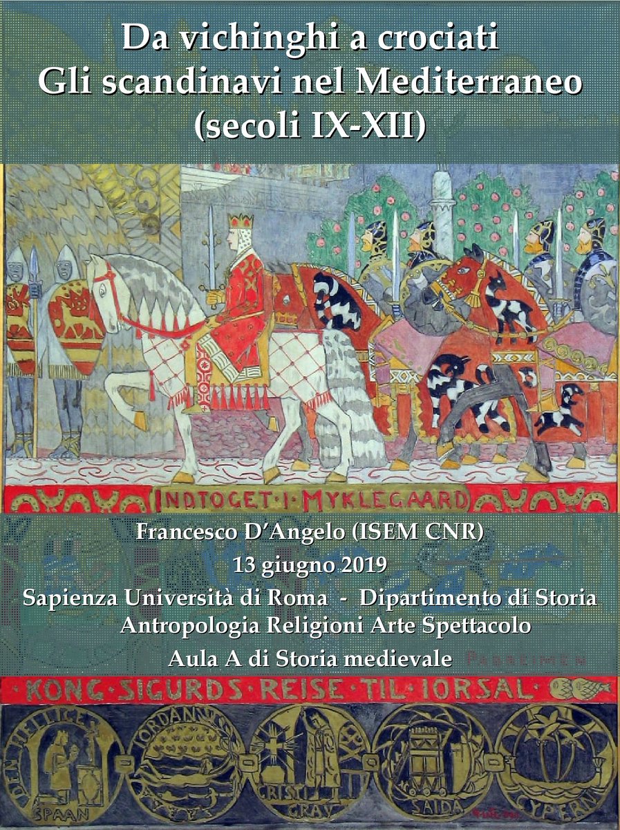 TheMedievalOne's tweet photo. Come si viaggiava nel #Mediterraneo medievale? Come si è passati dai  #vichinghi ai crociati? Il 13 giugno risponderemo a queste e a molte altre domande in occasione del seminario "#Pellegrini e crociati tra #Europa del Nord e Mediterraneo". Qui il programma #Vikings #medioevo https://t.co/rLbmVpZ7BQ