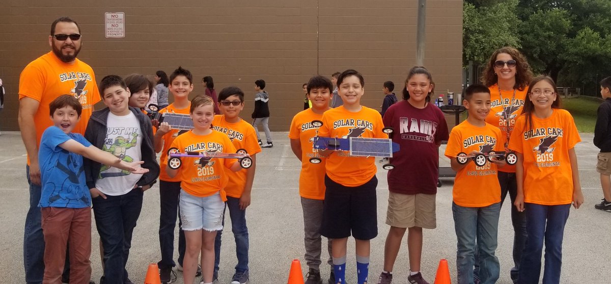 elrodmath's tweet photo. 2019 Elrod Solar Cars @nisdelrod @NISDElemScience @NISDElemMath #TXsolarcars  #ThisIsElrod https://t.co/JiCBRYRjaO