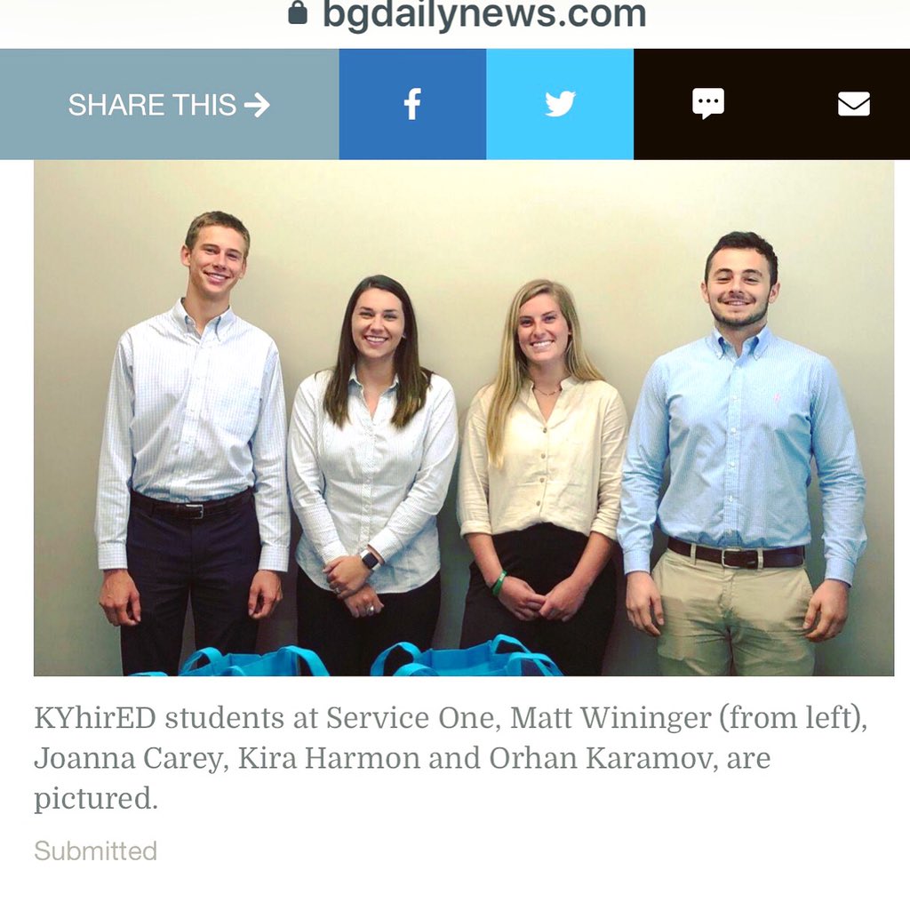 We were featured in the @bgdailynews this weekend in a story by @BGDN_edbeat ! Thanks so much to BG Daily News, @ServiceOne_CU and especially @SCkyWDB for all of their unwavering support! #kyhired #scholarship #kentucky #workforce #highereducation #ky