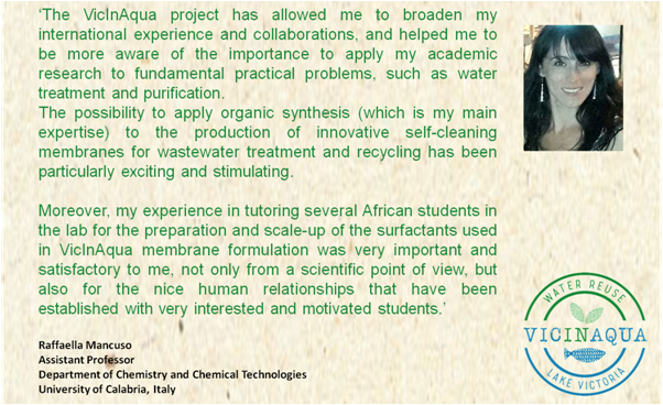 Raffaella Mancuso, assistant professor at <a href="/UniCalPortale/">Università della Calabria</a>, on why she enjoyed being part of VicInAqua:
 #H2020 #innovation