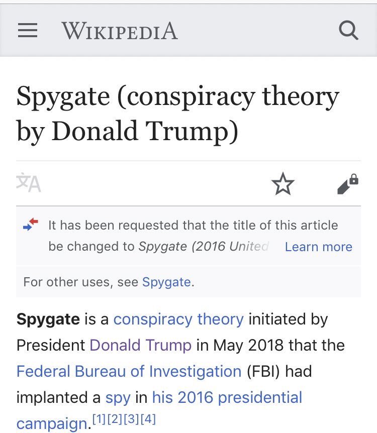 alx's tweet photo. Wikipedia still categorizes SpyGate as a “Conspiracy Theory”.
#DeleteWikipedia https://t.co/GCCB3R9XUq