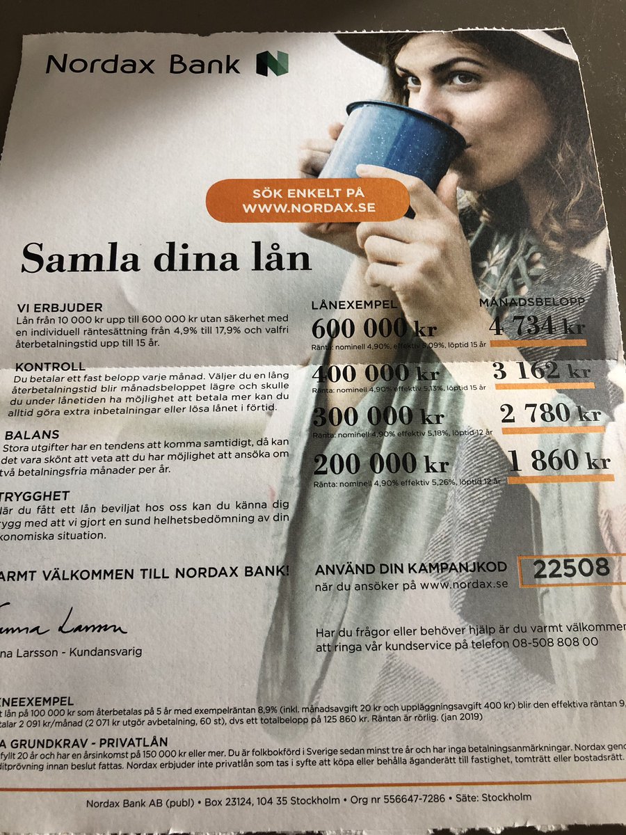 Marcus Ahlgren Nordax Bank Ett Tips Era Gamla Aktieagare Ar Nog Fel Malgrupp Att Skicka Reklam Till