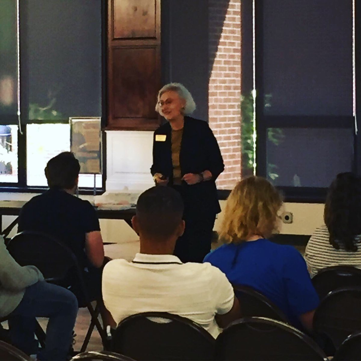 UNCPCareerCtr's tweet photo. The Career Center was pleased to present to our incoming freshmen over the weekend during New Student Orientation. https://t.co/KGoYDUQ3wn