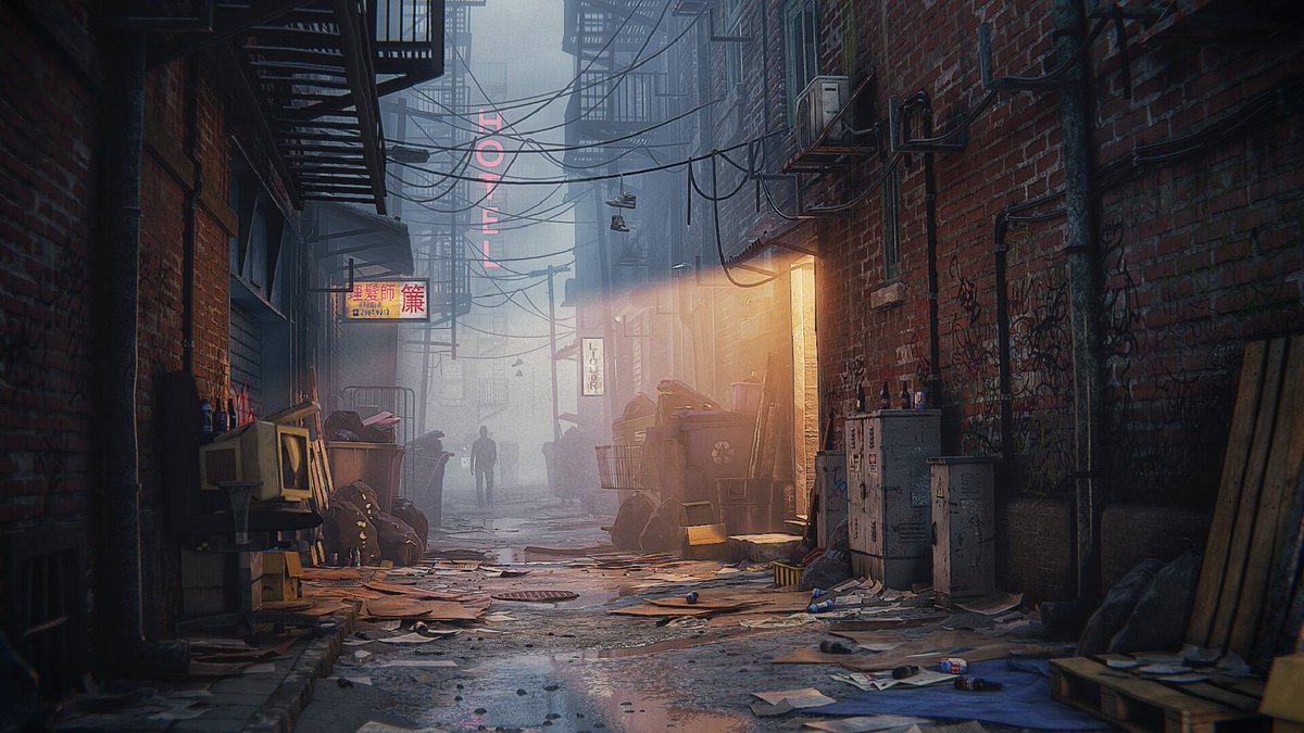 80Level's tweet image. Maarten Hof talked about his recent scene Shabby Back Alley: designing the space, lighting, and rendering in #EEVEE:

80.lv/articles/001ag…

#gamedev #indiedev #3dart #blender #blender3d #b3d #substancepainter #photoshop #rendering #3dmodeling