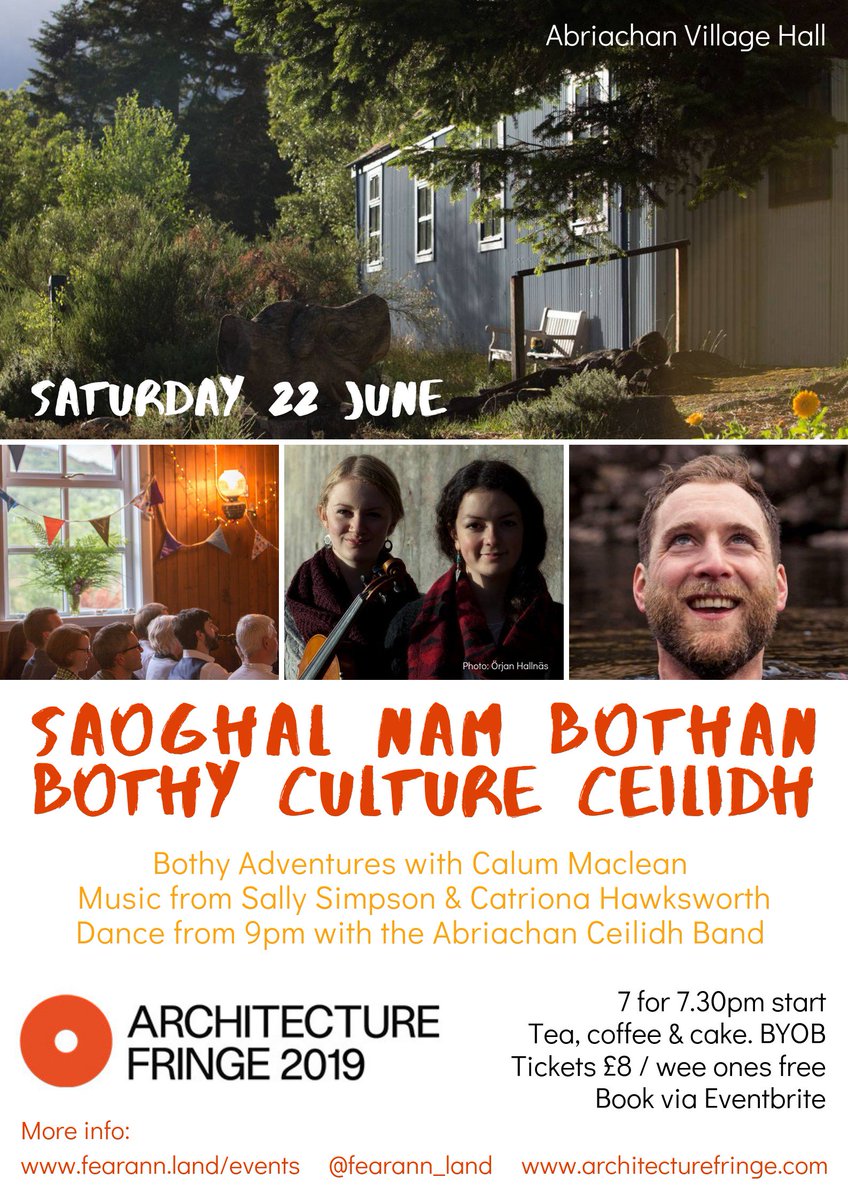 Fearann_Land's tweet image. Midsummer cèilidh in #Abriachan Village Hall on Sat 22 June! 🎶 Calum Maclean will share his favourite #bothy adventure stories @caldamac, 🎻🎹 from Sally Simpson &amp;amp; Catriona Hawksworth, dancing from 9pm. Tea &amp;amp; cake 🍰 BYOB. Tickets here, kids free&amp;gt; eventbrite.co.uk/e/saoghal-nam-…
