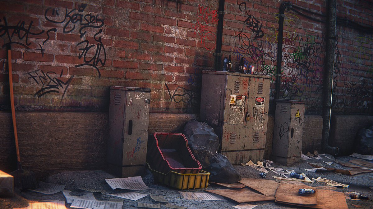 80Level's tweet image. Maarten Hof talked about his recent scene Shabby Back Alley: designing the space, lighting, and rendering in #EEVEE:

80.lv/articles/001ag…

#gamedev #indiedev #3dart #blender #blender3d #b3d #substancepainter #photoshop #rendering #3dmodeling