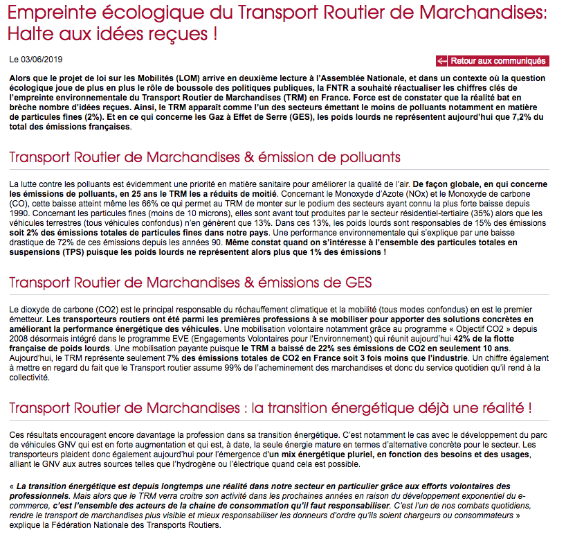 FNTR's tweet photo. La FNTR publie les chiffres verts du Transport Routier de Marchandises et bat en brèche les idées reçues sur l'empreinte environnemental du secteur. #TransitionEnergetique #TransitionEcologique #Transport @FNTR
https://t.co/lsXBoxOok9 https://t.co/FQ9GvVEYXA