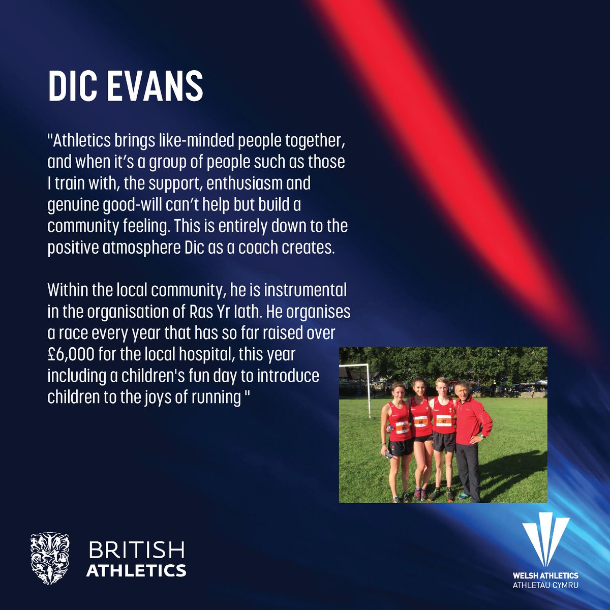 👉 Continuing to support #CoachingWeek with <a href="/AthleticsNI/">Athletics NI</a> <a href="/englandathletic/">England Athletics</a> <a href="/scotathletics/">scottishathletics</a> <a href="/WelshAthletics/">Welsh Athletics</a> highlighting #GreatCoaching throughout the week. 

🗳 This afternoon’s nomination for recognition is Dic Evans.