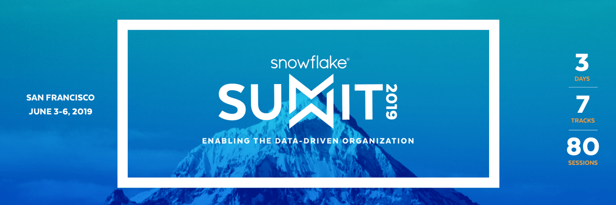 bytecodeio's tweet image. Come join @cekillian and John Marshall at Snowflake Summit 2019 San Francisco  June 3 – 6 for more than 3 days of strategic content, networking with experts, and 80+ sessions. #LetItSnow19 #SnowflakeDB