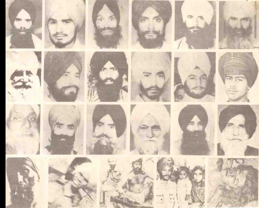 In Surya India (November 1984), the SGPC gave 121 photos, names, and addresses of granthis, sevadars, and pilgrims who were not involved in any fighting but were murdered by the Indian army during Operation Bluestar. (20/n)