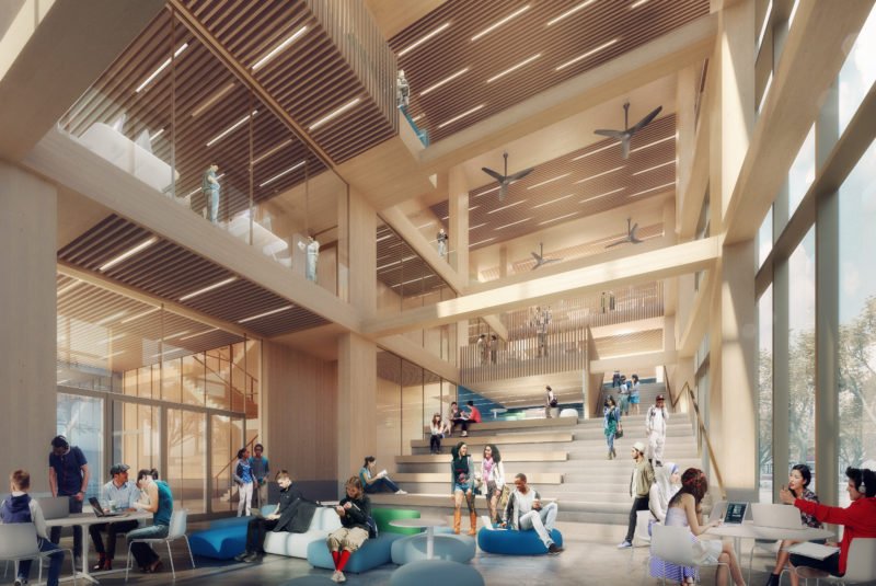 cecobois's tweet photo. Découvrez le projet de 10 étages en #bois massif The Arbour qui sera construit  au campus du collège George Brown à Toronto.
Récipiendaire du financement du programme CVBois, il démontrera des possibilités novatrices qu'offrent le bois. @wood_works 
👉https://t.co/sagfZGrGeI https://t.co/3hsIIMdm44