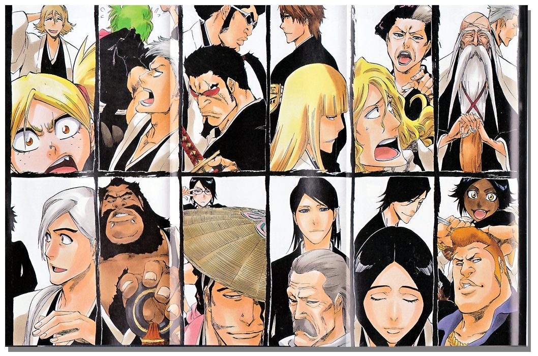 Bleach fãs - Recordar é viver! Mais ou menos 1 ano atrás, Tite Kubo lançava  esse pôster com o Gotei 13 original completo, para divulgar a aparição dos  personagens no Anime, e