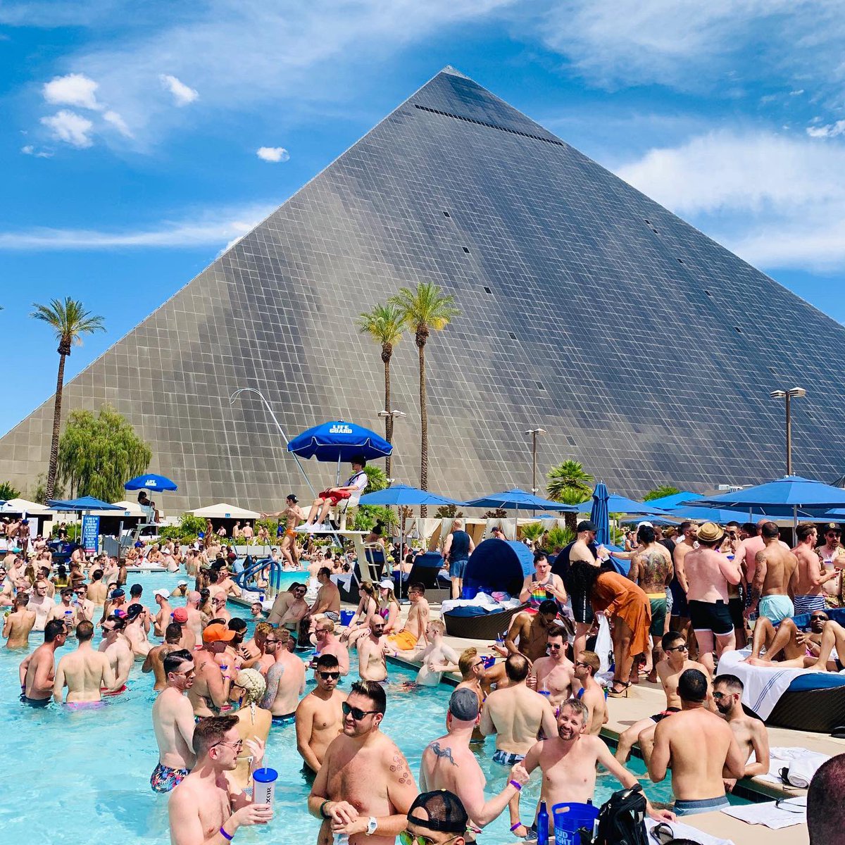 Summer has cum Temptation Sunday gay pool party at Luxor! 