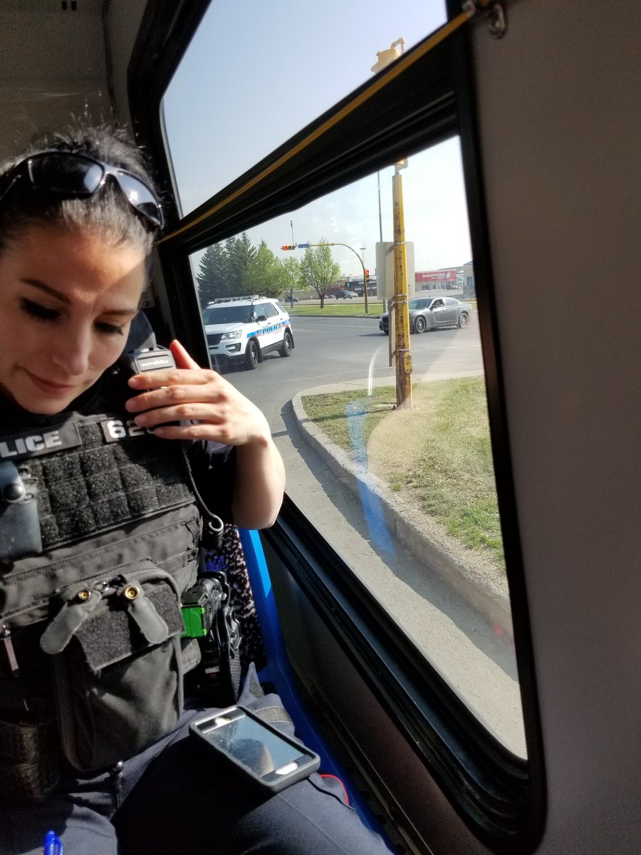 reginapolice's tweet photo. It's Bus Cop time! Driving while using your cell phone? Not wearing a seat belt? Cst. Sarantopoulos is going to see you and call it in. #buscop #justdrive https://t.co/YycXQmwWI0