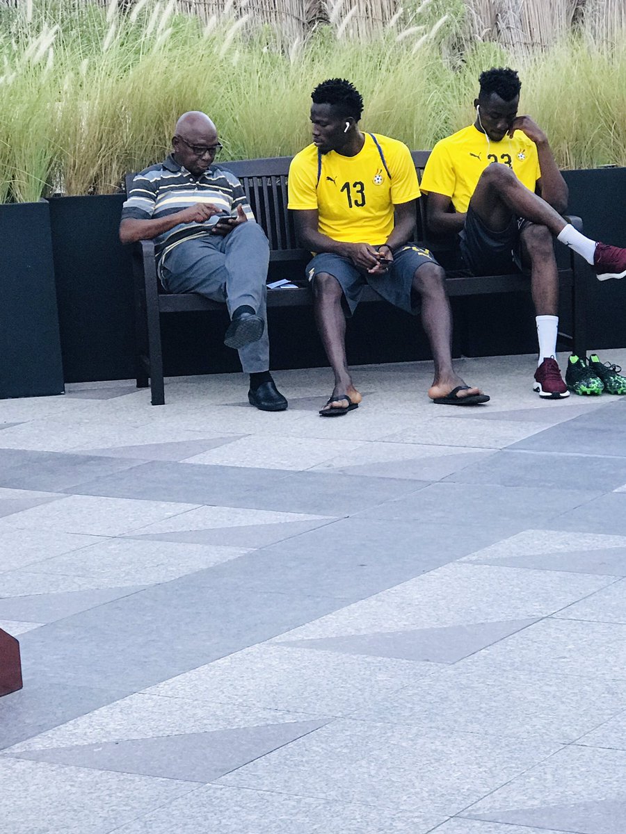 ghanafaofficial's tweet photo. #AFCON2019 We are off to the Jeber Ali Training facility in Dubai for the Black Stars first training session. https://t.co/1YsO7ELCMb