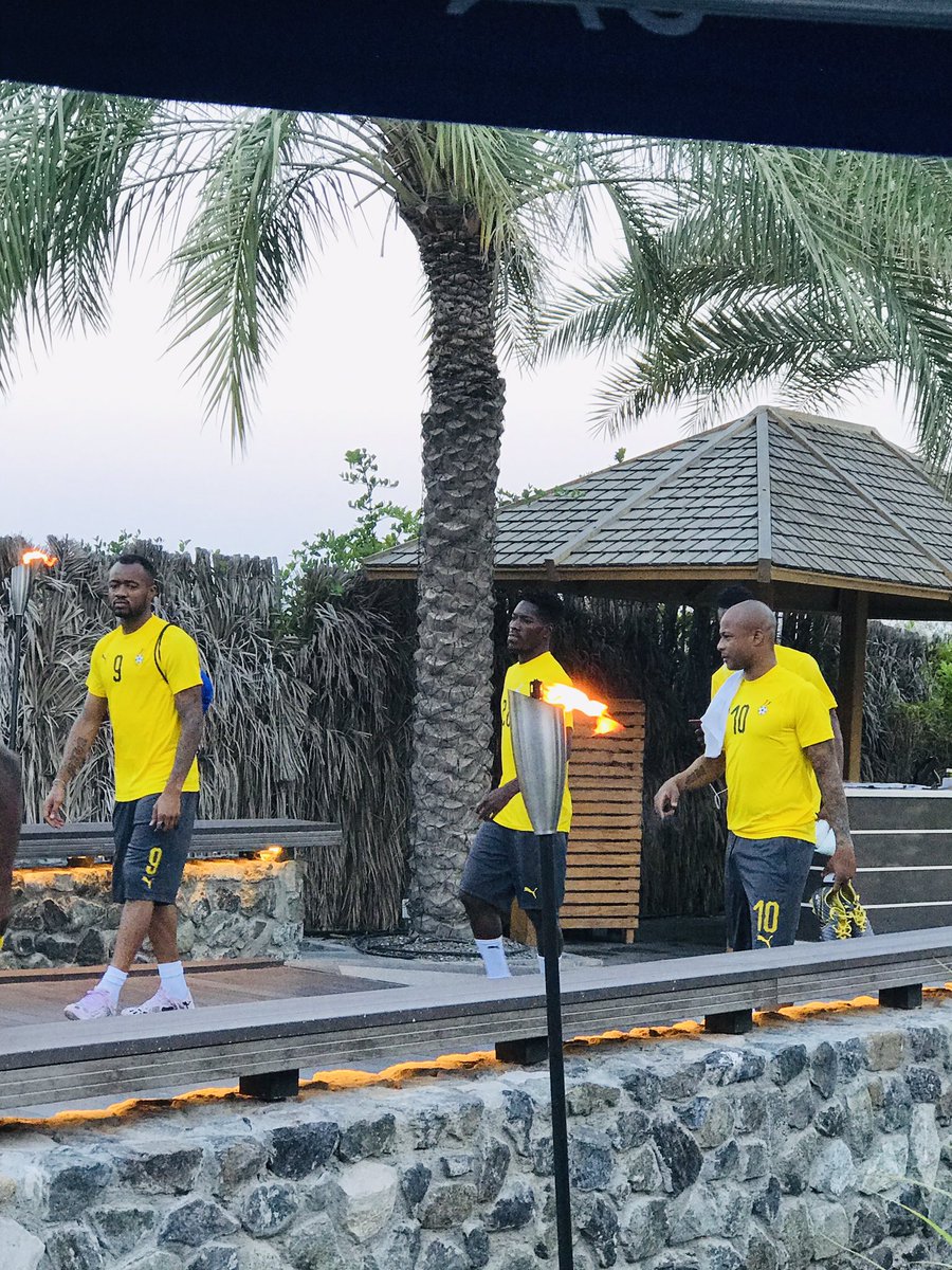 ghanafaofficial's tweet photo. #AFCON2019 We are off to the Jeber Ali Training facility in Dubai for the Black Stars first training session. https://t.co/1YsO7ELCMb