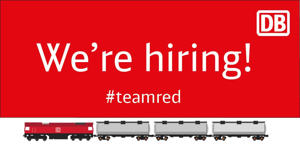 DBCargoUK's tweet photo. We're hiring! DB Cargo UK are looking for a European Train Control System Project Engineer to be based at our Toton hub. For more information and how to apply click below. #recruitment #joinourteam #firstchoiceforrailfreight #hiring #teamred https://t.co/V7xmHZFw3T https://t.co/g688LRaqf1